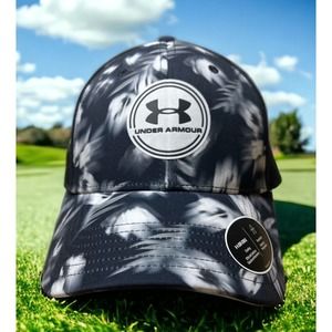 Under Armour Iso-Chill Strapback Driver Mesh Black PGA Tiger Golf Tour Hat New